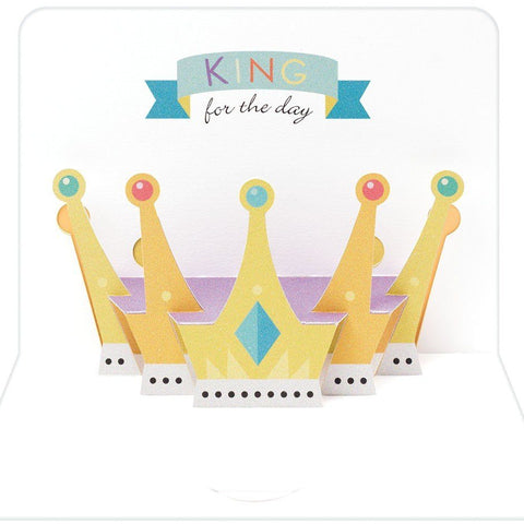 King For A Day  Form Pop Up Greeting Card by The Artfile - ash-dove