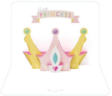 The Artfile Party Princess Form Pop Up Greeting Card - ash-dove