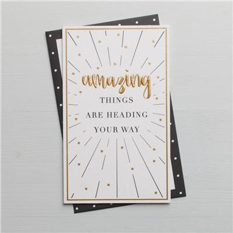 The Artfile Amazing Things Are Heading Your Way Greeting Card - ash-dove