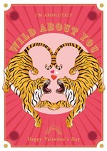 Wild About You Valentines Card by The Artfile Greeting Cards The Artfile 