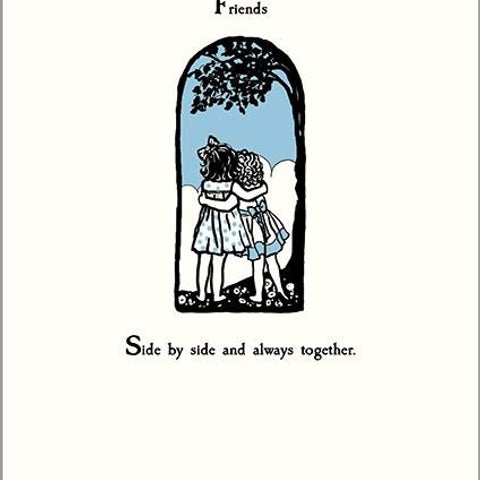 The Artfile Friends Side By Side Greeting Card - ash-dove