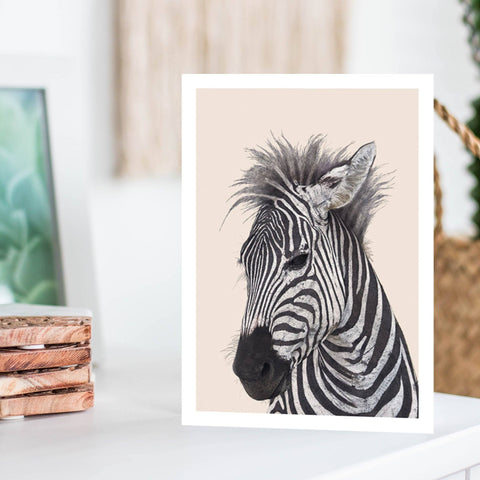 Zebra Blank Greeting Card Greeting Cards The Artfile 